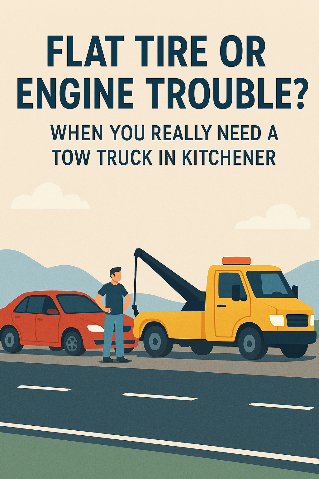 Flat Tire or Engine Trouble When You Really Need a Tow Truck in Kitchener_ Waterloo Region Towing