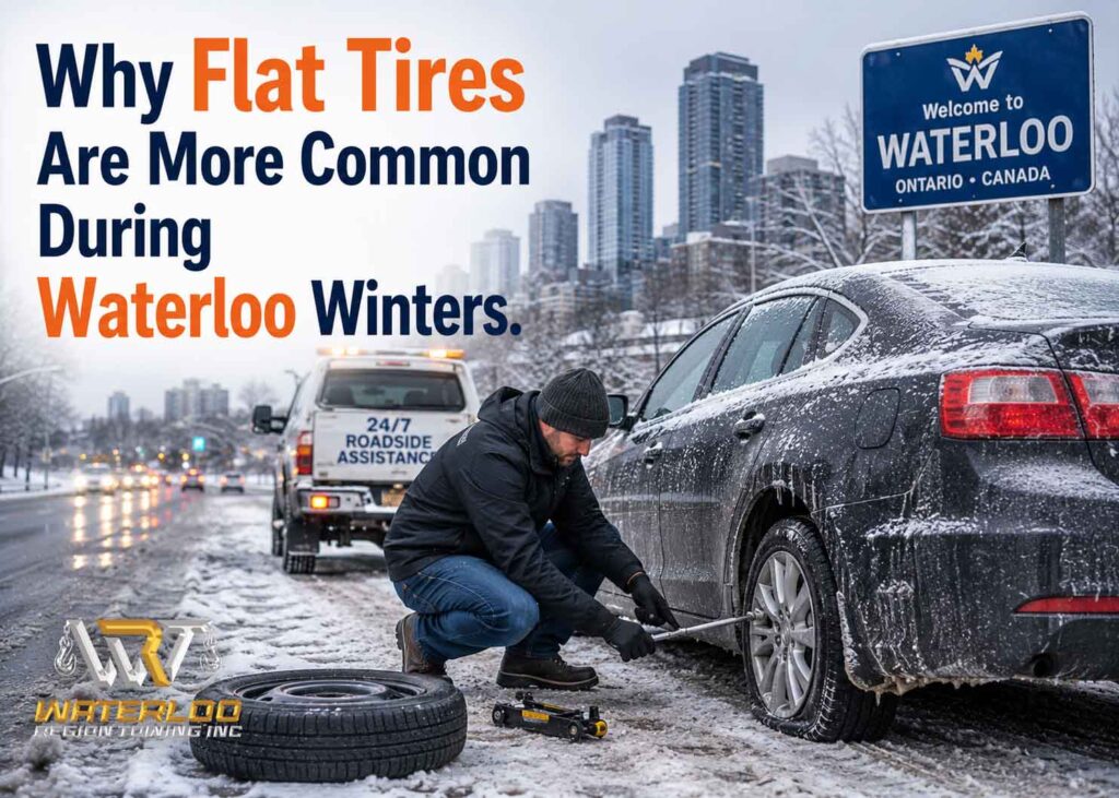 Why Flat Tires Are More Common During Waterloo Winters - WR Towing Why Flat Tires Are More Common During Waterloo Winters